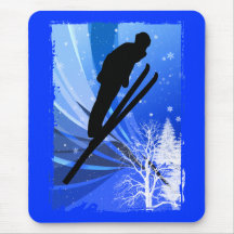 Ski Jumping in the Snow Mouse Pad