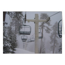 Ski Lift Greeting Card
