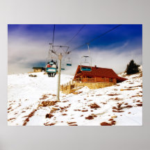 Ski lift poster
