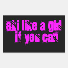 ski like a girl sticker