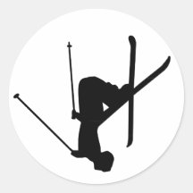 Ski Round Sticker