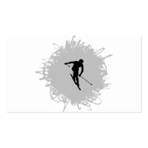 Ski Scribble Style Business Card