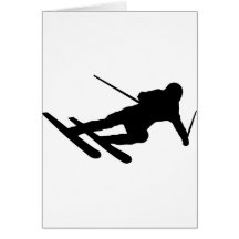 ski skiing downhill skier card