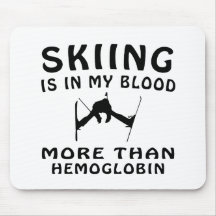 Skiing Design Mousemats