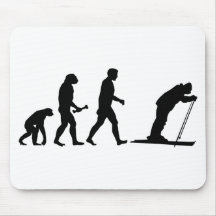 Skiing Evolution Mouse Pads
