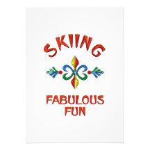 Skiing Fabulous Fun Invitation