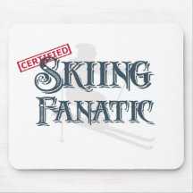 Skiing Fanatic Mousepads