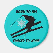 Skiing Fridge Magnets
