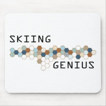 Skiing Genius Mouse Pad
