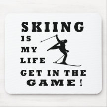 Skiing Is My Life Mouse Pads