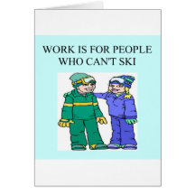 skiing lovers cards