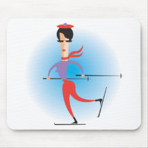 Skiing Mousepad