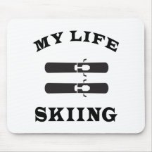Skiing My Life Mouse Pad