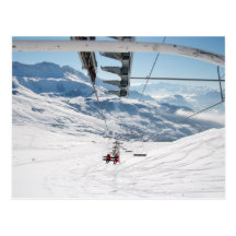 Skiing Post Card