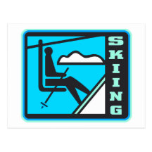 Skiing Postcards