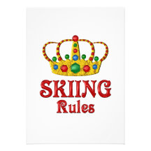 SKIING RULES PERSONALIZED ANNOUNCEMENT