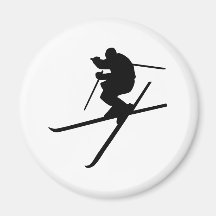 Skiing - Ski Freestyle Magnet