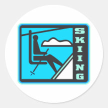 Skiing Stickers