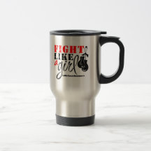 Skin Cancer Awareness Fight Like a Girl Coffee Mug
