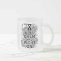 Skin Cancer Keep Calm and Fight On Coffee Mugs