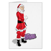 Skinny Santa Christmas card