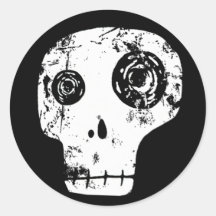 Skull 13 round sticker