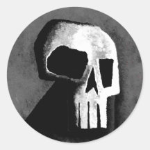 Skull 15-Grey Stickers