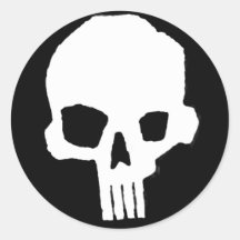 Skull 21 round sticker