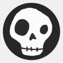 Skull 8 round sticker