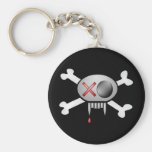 Skull and Bones Halloween Keychain