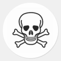 Skull and Cross-bones Round Sticker