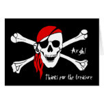 Skull and Cross Bones Thank You Card