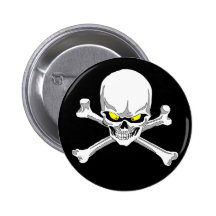 Skull and crossbones button