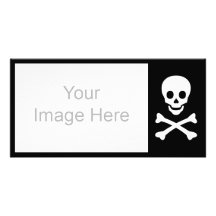Skull and Crossbones Customized Photo Card