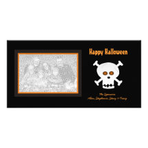 Skull and Crossbones Halloween Photo Cards