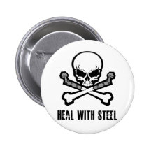 Skull and Crossbones Pinback Button