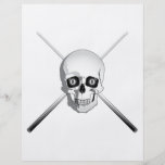 Skull and Pool Cues Custom Flyer