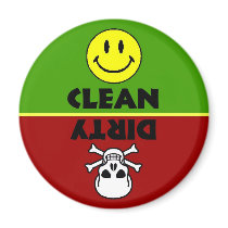 Skull and Similie Clean Dirty Dishwasher Magnet magnets