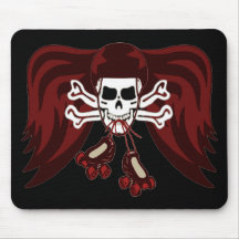 skull and skates mouse mat
