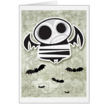 Skull bat card