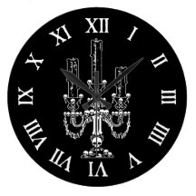 Skull Candelabra Clock
