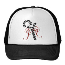 Skull Candy Cane Trucker Hats