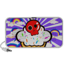 Skull Cherry Cupcake Rainbow Sky Mini Speaker