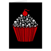 Skull Cupcakes Card