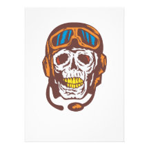 Skull Face Pilot Airman Personalised Announcements