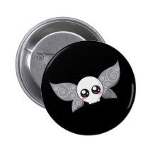 Skull Fairy - Grey Pin