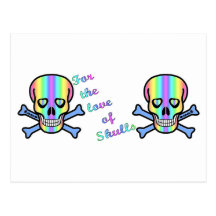 Skull_For_the_Love-Multicolor Post Card