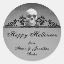 Skull Frame Halloween sticker