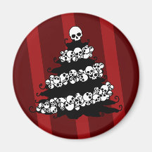 Skull Garland Christmas Tree Refrigerator Magnets