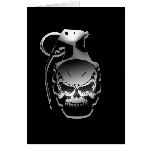 Skull Grenade Card